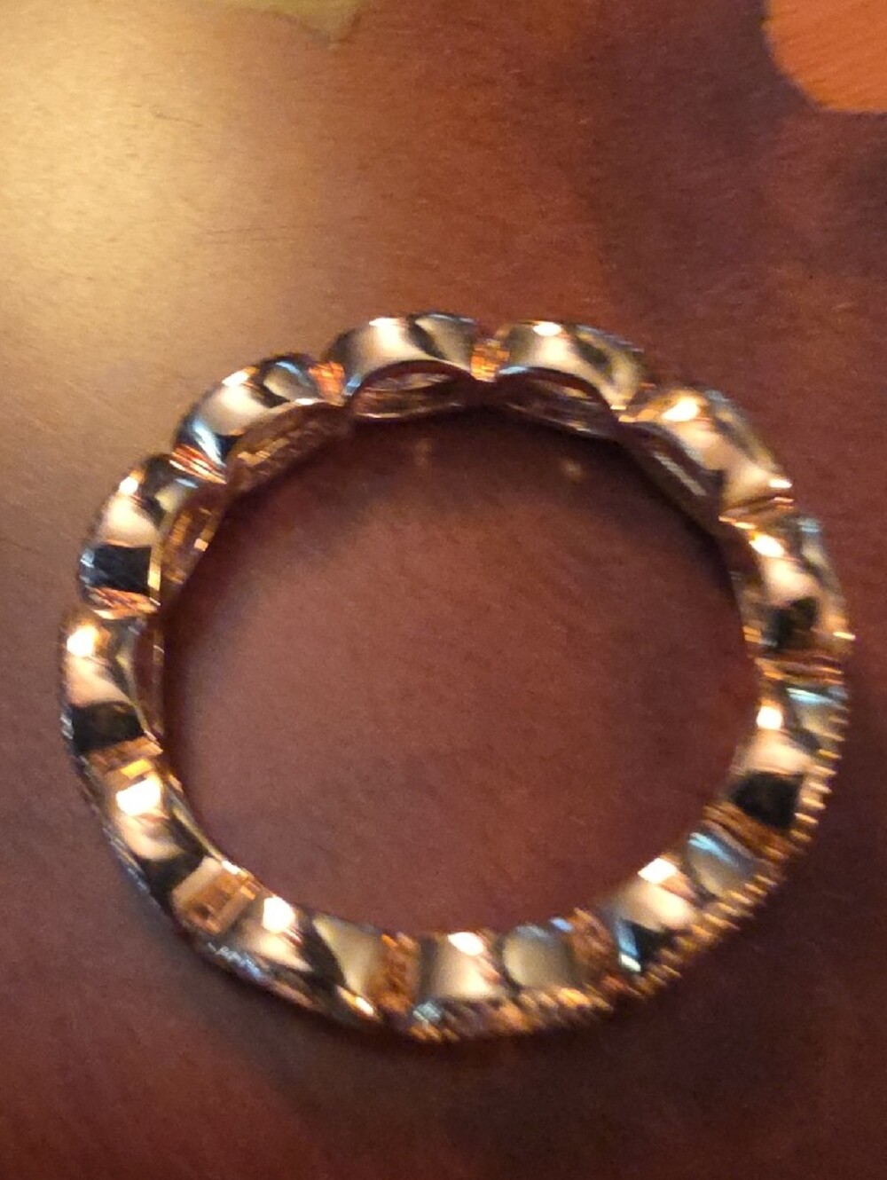 Diamonique CZ Pink Enamel Eternity Stack Set Rose Gold Sterling Silver Rings - Picture 4 of 16
